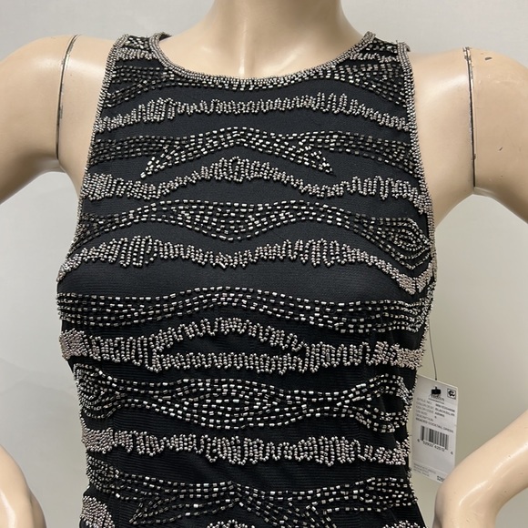 Aidan Mattox beaded sleeveless cocktail dress - Picture 5 of 9